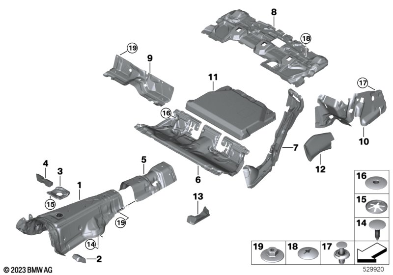 Izolacja dźwiękowa tylna  (51_C030) dla BMW 5' G60 520d Lim ECE