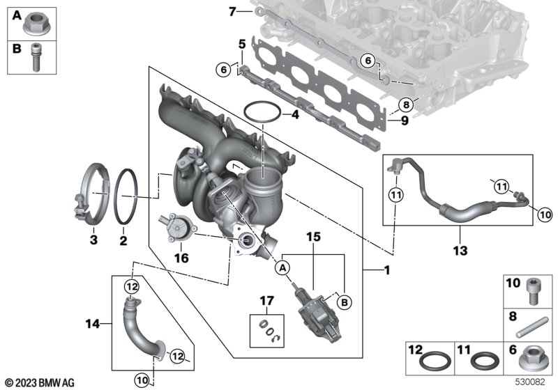 Turbosprężarka ze smarowaniem  (11_7854) dla BMW 1' F40 128ti 5-d ECE