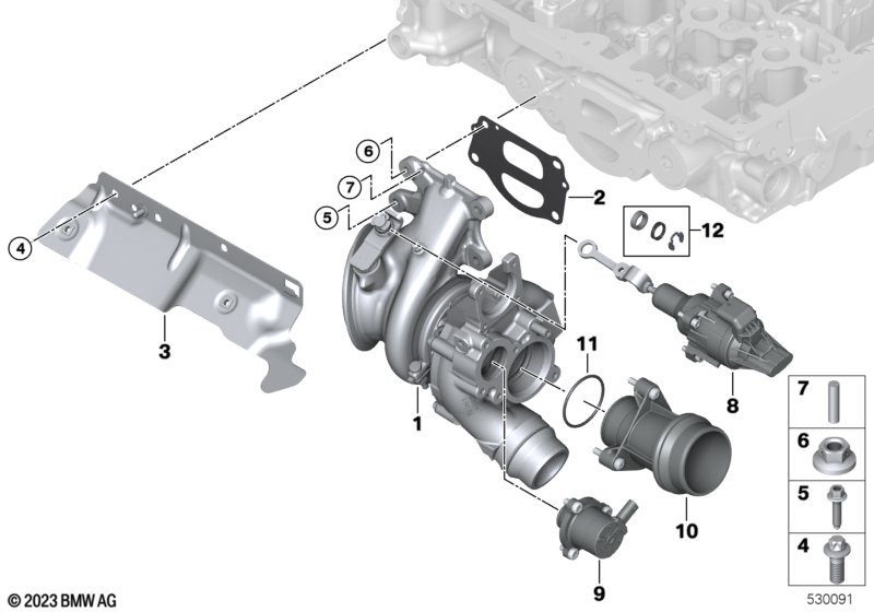 Turbosprężarka spalin  (11_9058) dla BMW 3' G21 LCI 330i Tou ECE