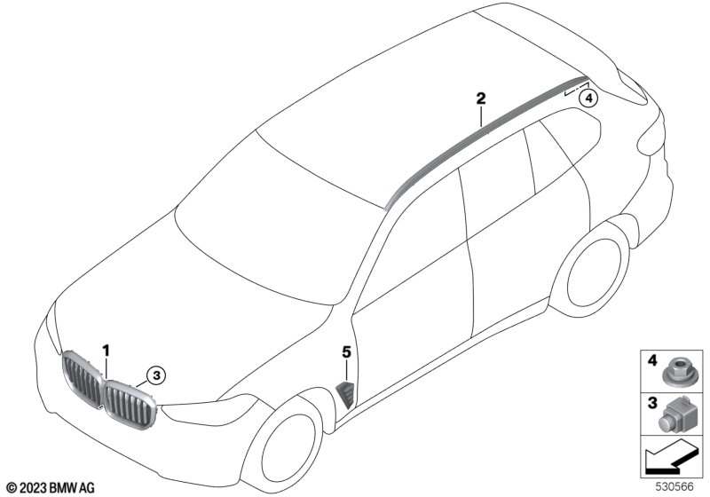 Zewnętrzne osłony / Kratka ozdobna  (51_C073) dla BMW X5 G05 LCI X5 M60iX SAV ECE