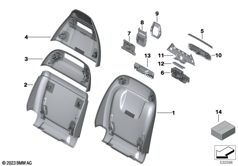 Fotel przedni, osłony oparcia  (52_5217) dla BMW X5 G05 LCI X5 40iX SAV ECE