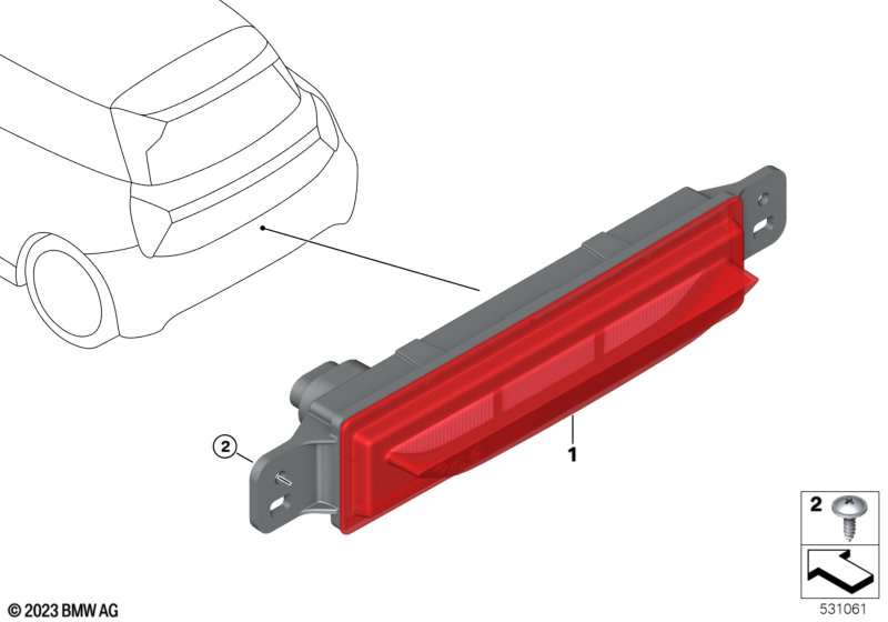 Tylna lampa przeciwmgłowa  (63_2591) dla MINI Cooper J01 Cooper E 3-drzwiowy ECE