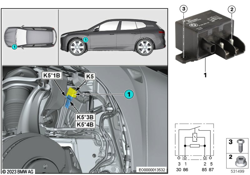 Przekaźnik went. elektr. silnika K5  (61_8391) dla BMW i iX I20 iX M60 SAV ECE