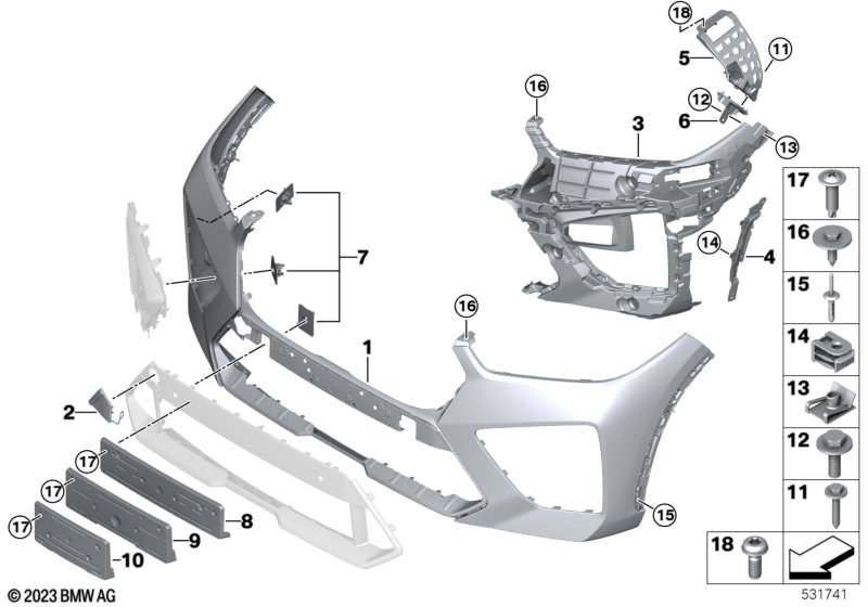 M Obudowa przednia  (51_C127) dla BMW X5 M F95 LCI X5 M Comp. SAV ECE