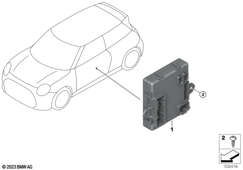 Sterownik drzwi po str.kierowcy  (61_8941) dla MINI F66 Cooper C 3-drzwiowy ECE