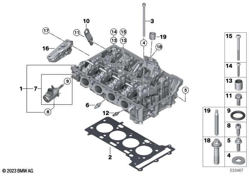 Głowica cylindrowa  (11_9672) dla BMW X1 U11 X1 M35iX SAV ECE