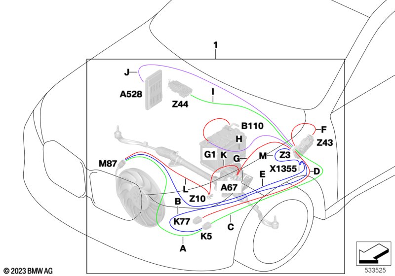 Przewód zasilania głównej wiązki kabl.  (61_8453) dla BMW X1 U12 iX1 xDrive30L SAV ECE