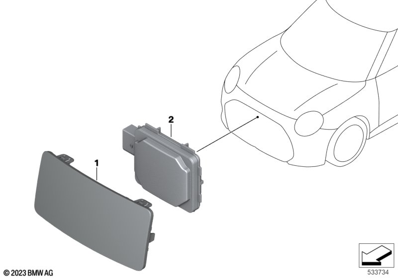 Przedni czujnik radarowy  (66_0805) dla MINI Cooper J01 Cooper E 3-drzwiowy ECE