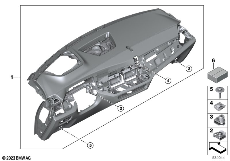 Tapicerka deski rozdzielczej  (51_C250) dla BMW X5L G18 LCI X5 40LiX SAV ECE