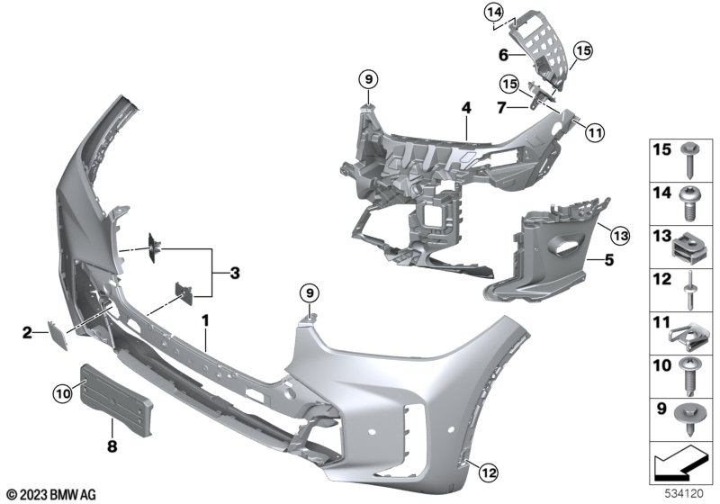 M Obudowa przednia  (51_C252) dla BMW X5L G18 LCI X5 40LiX SAV ECE