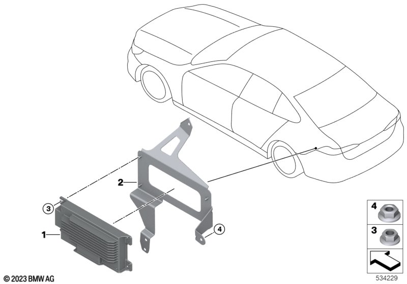 Booster/ mocowanie  (65_3843) dla BMW 5' G60 520d Lim ECE