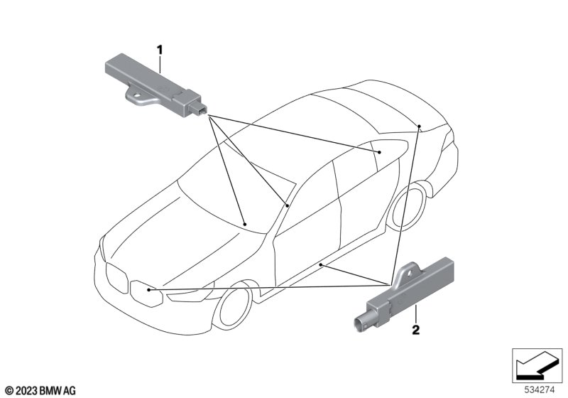 Poj. części anteny funkc. dost. komf.  (65_3846) dla BMW 5' G60 i5 eDrive40 Lim ECE