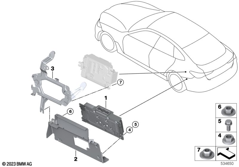 Booster/ mocowanie  (65_3444) dla BMW i4 G26 Gran Coupé i4 eDrive40 Gra ECE