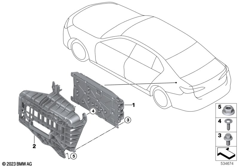 Booster/ mocowanie  (65_3629) dla BMW 7' G70 i7 M70 xDrive Lim ECE