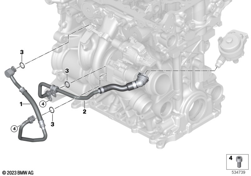 Układ chłodzenia turbosprężarki  (11_9722) dla BMW 5' G68 525Li Lim ECE