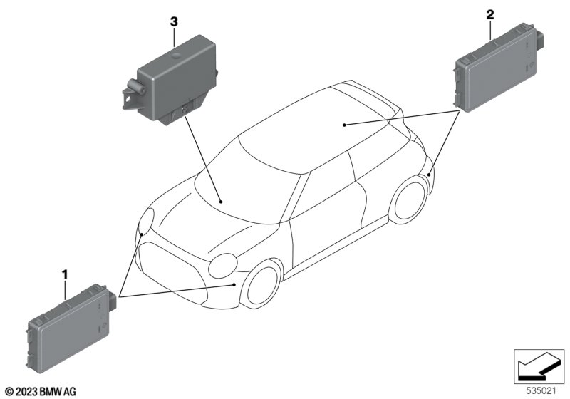 Czujnik radar./sterownik blisk.zasięgu  (66_0812) dla MINI Cooper J01 Cooper E 3-drzwiowy ECE