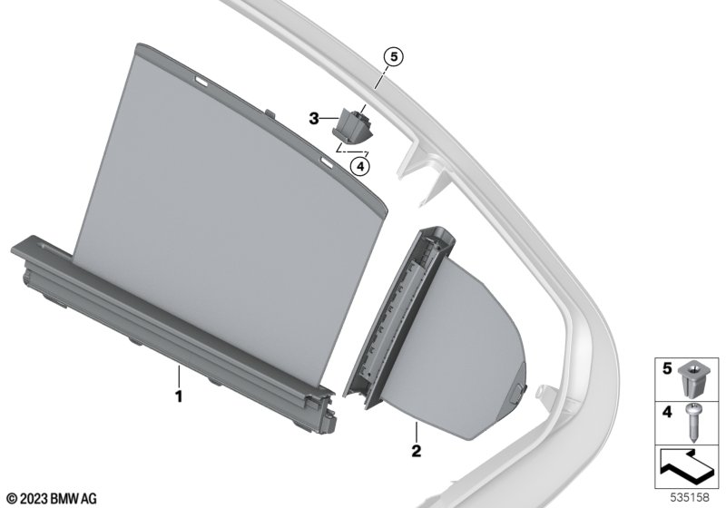 Roleta przeciwsłoneczna drzwi tylna  (51_C342) dla BMW 5' G60 i5 xDrive40 Lim ECE