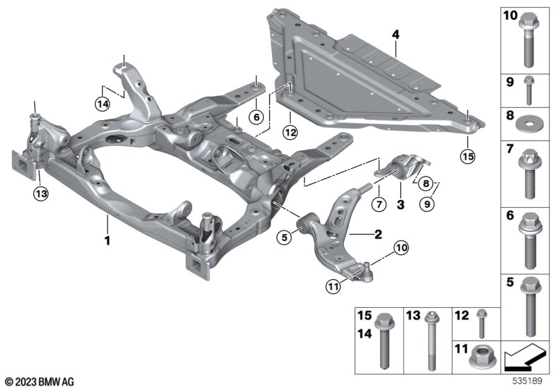 Wspornik przedniej osi/Wahacz poprz.  (31_2548) dla MINI Cooper J01 Cooper E 3-drzwiowy ECE