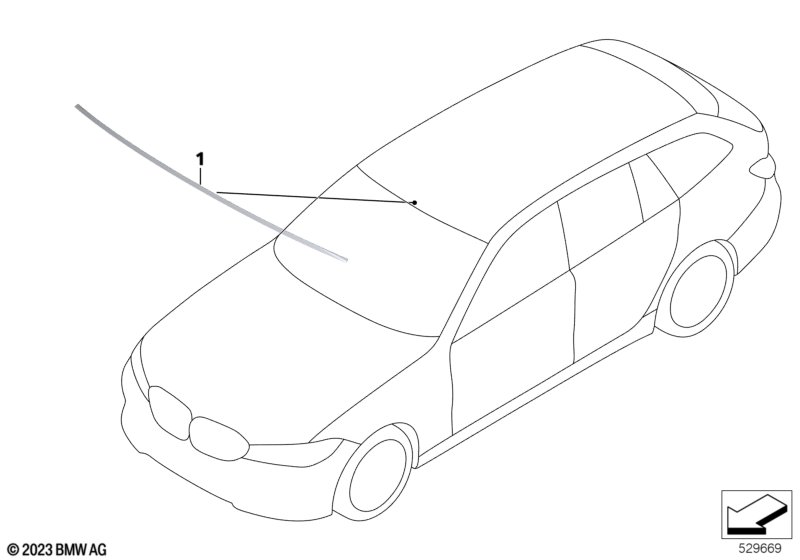 Zewnętrzne osłony / Kratka ozdobna  (51_C346) dla BMW 3' G21 LCI BMW ALPINA B3 Tou ECE