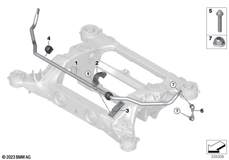 Stabilizator tylny BEV  (33_3434) dla BMW 5' G68 i5 eDrive35L Lim ECE