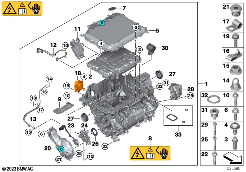 Maszyna elektryczna przedniej osi  (12_3246) dla BMW X1 U12 iX1 xDrive30L SAV ECE