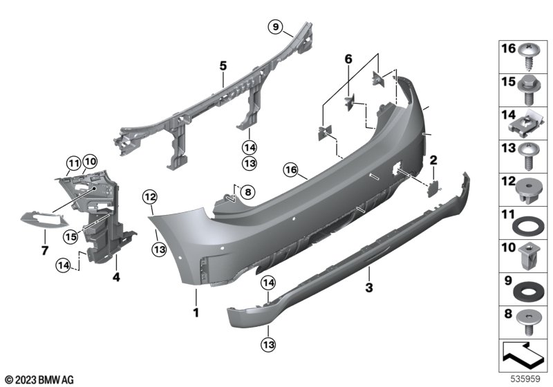 Obudowa tylna  (51_C414) dla MINI Cooper J01 Cooper E 3-drzwiowy ECE