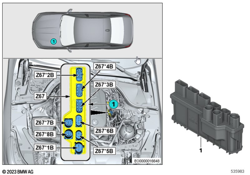 Zintegrowany moduł zasilania Z67  (61_8640) dla BMW 5' G60 523dX Lim ECE