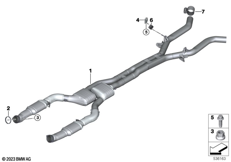 Układ wydechowy przedni  (18_2042) dla BMW XM G09 XM SAC ECE