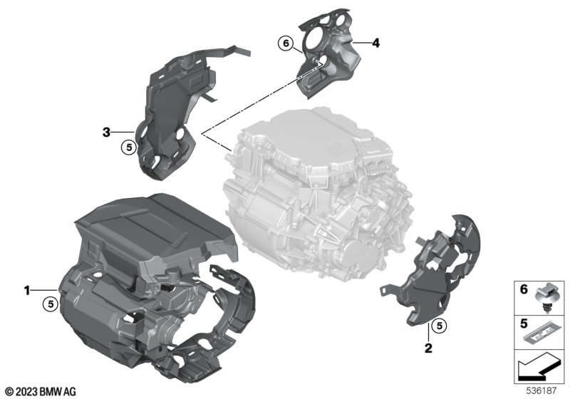 Osłona akust.maszyny elektr.przed.osi  (12_3249) dla MINI Cooper J01 Cooper E 3-drzwiowy ECE