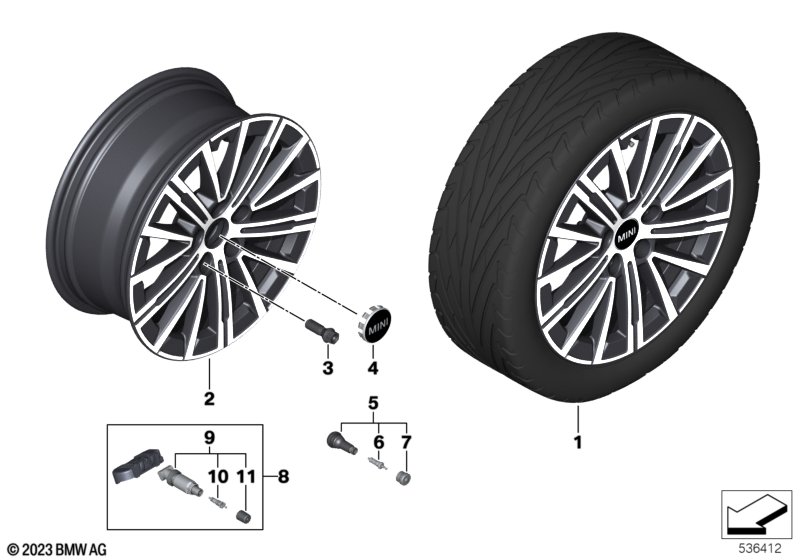 MINI obr.st.l. V-Spoke 833 - 17