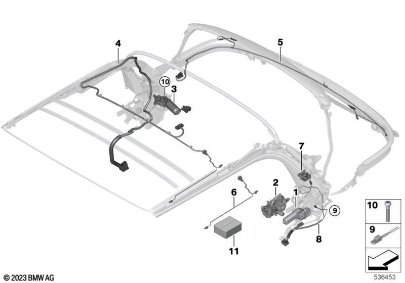 Dach składany, elektryka/wiązka kabli  (54_0530) dla MINI Cabrio F57 LCI Cooper Cabrio ECE