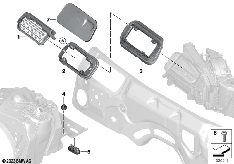 Różne tuleje / uszczelki  (64_3034) dla BMW 5' G60 i5 M60 xDrive Lim ECE