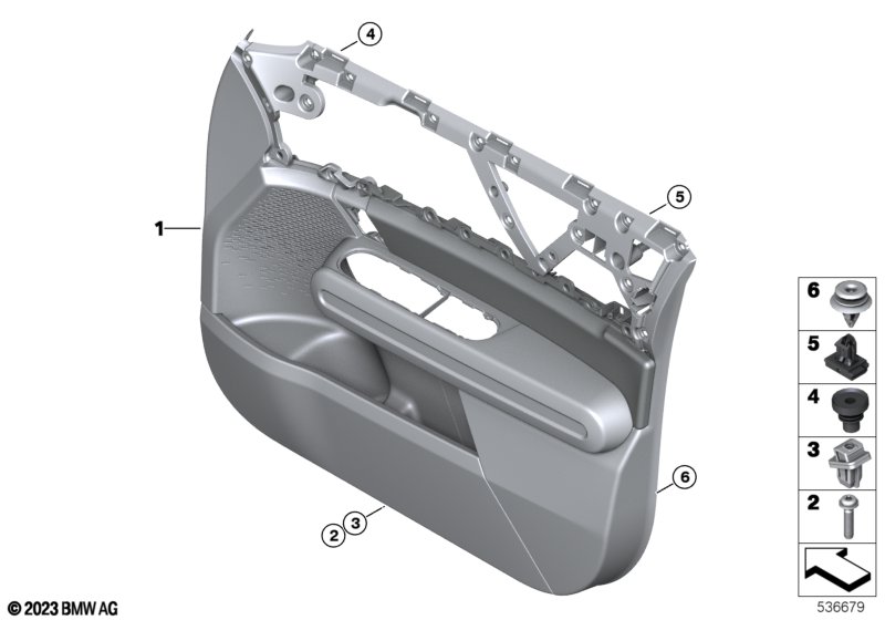 Tapicerka drzwi przednich  (51_C501) dla MINI Countryman U25 Countryman D Countryman ECE