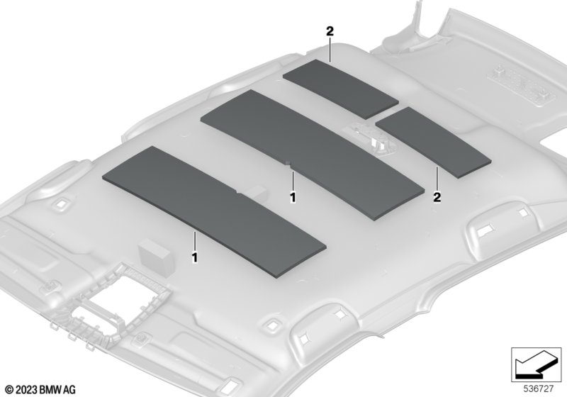 Izolacja dźwiękowa dachu  (51_C513) dla BMW X1 U11 iX1 xDrive30 SAV ECE