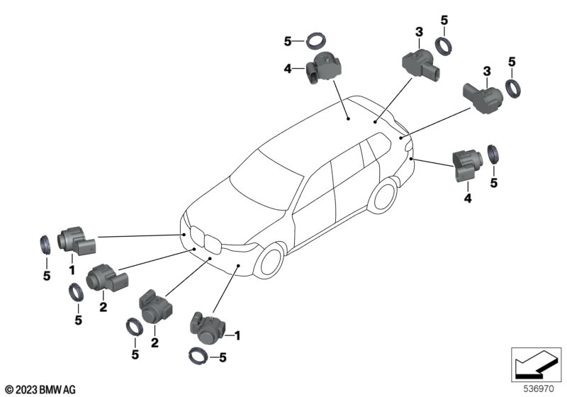 Park Distance Control (PDC)  (66_0720) dla BMW X7 G07 LCI X7 40dX SAV ECE