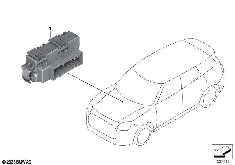 Rozdzielacz prądu modułu LIN  (61_8747) dla MINI F65 Cooper C 5-drzwiowy ECE