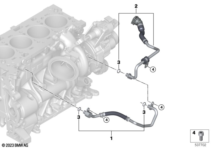 Układ chłodzenia turbosprężarki  (11_9574) dla BMW 5' G60 530iX Lim ECE