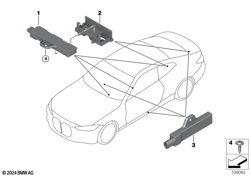 Poj. części anteny funkc. dost. komf.  (65_3974) dla BMW 4' G82 M4 Coupé LCI M4 CS Cou ECE