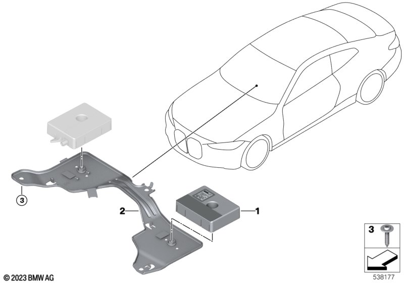 Pojedyncze części skrzynki antenowej  (65_3981) dla BMW 4' G82 M4 Coupé LCI M4 CS Cou ECE