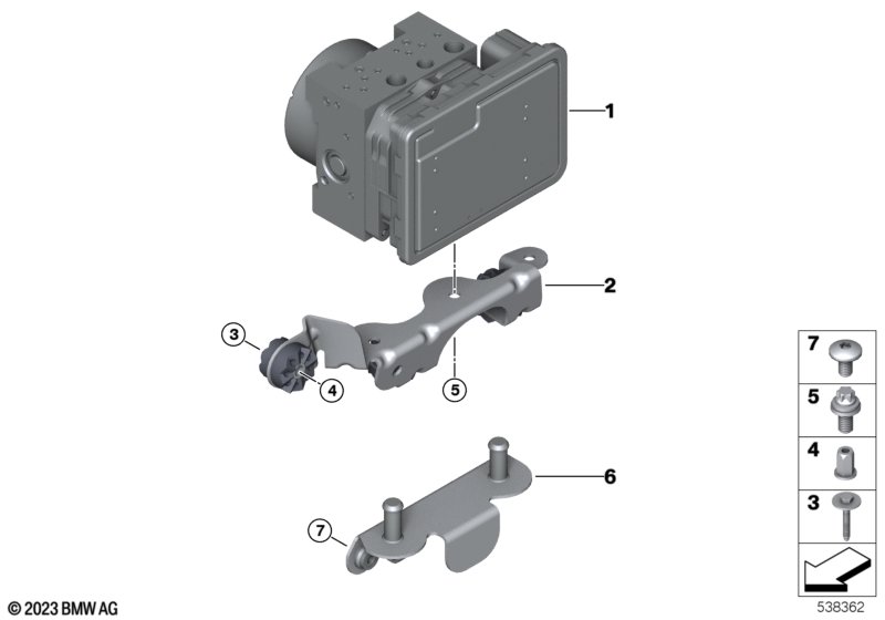 Agregat hydrauliczny DSC/Mocowanie  (34_3417) dla BMW 5' G60 i5 xDrive40 Lim ECE