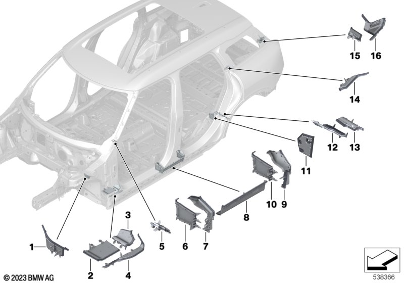 Przegrody profili zamkniętych  (41_4350) dla MINI Countryman U25 Countryman D Countryman ECE