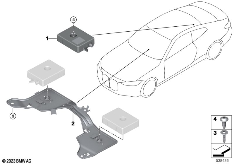 Pojedyncze części skrzynki antenowej  (65_4000) dla BMW 4' G23 Convertible LCI 420i Cab ECE