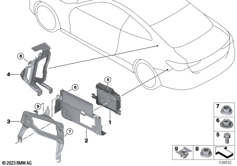 Wzmacniacz / Uchwyt  (65_4010) dla BMW 4' G23 Convertible LCI 420i Cab ECE