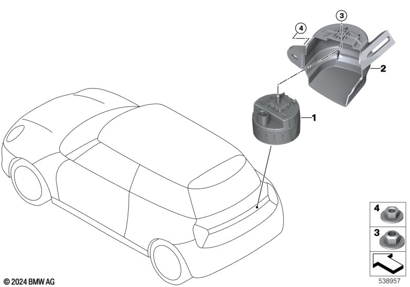 Autoalarm  (65_4021) dla MINI F66 Cooper C 3-drzwiowy ECE