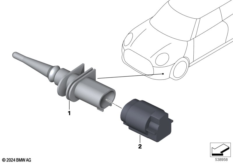 Czujnik temperatury zewn.  (65_4022) dla MINI F66 Cooper C 3-drzwiowy ECE