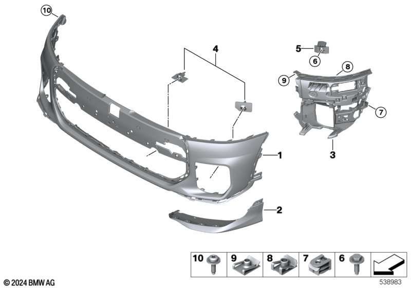 Obudowa Aerokit, przednia  (51_C702) dla MINI F65 Cooper C 5-drzwiowy ECE