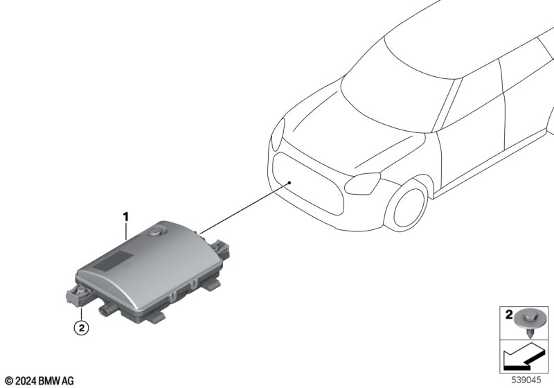 Vehicle Sound Generator  (65_4043) dla MINI Countryman U25 Countryman SE ALL4 Countryman ECE