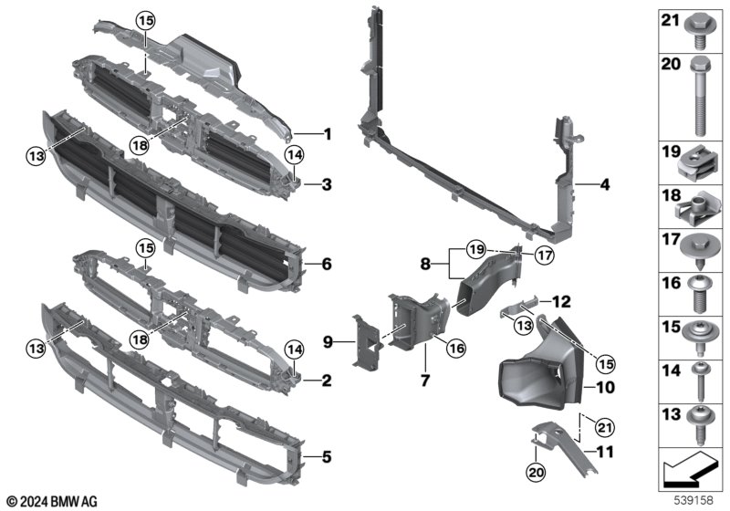 Prowadnice powietrza  (51_C724) dla MINI F66 Cooper C 3-drzwiowy ECE