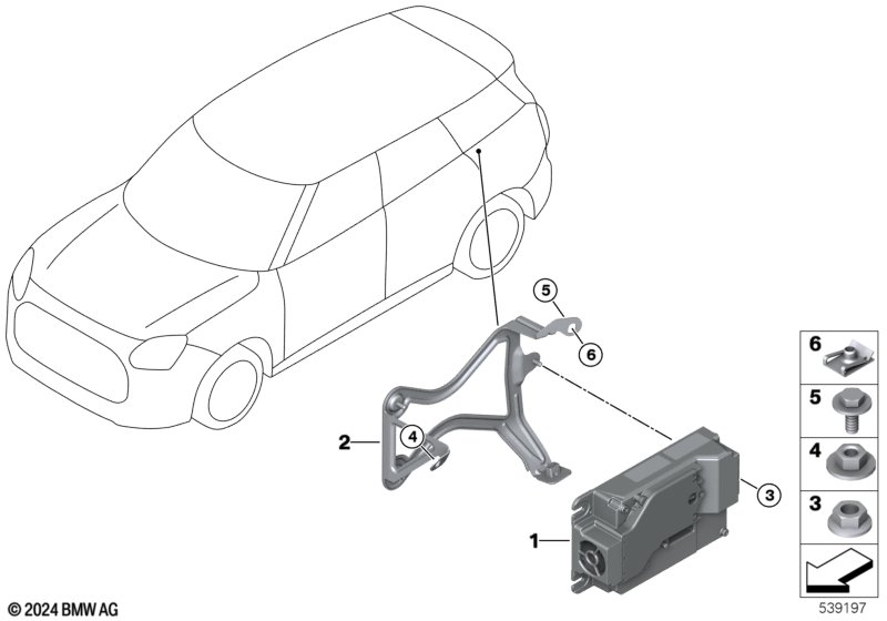 Moduł odbiornika audio  (65_4052) dla MINI Countryman U25 Countryman D Countryman ECE