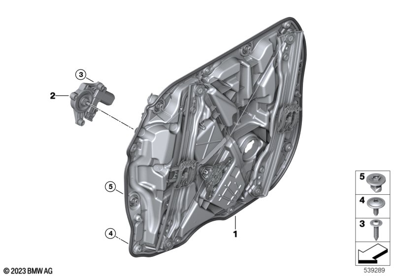 Mechanizm szyby drzwi przednich  (51_C737) dla MINI Countryman U25 Countryman D Countryman ECE